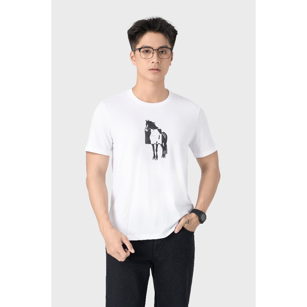 Áo Thun Nam Cộc Tay GENVIET JEANS Họa Tiết Phong Cách vải thấm hút mồ hôi 9275