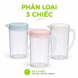 Ca Trong Nhựa 2500ML Hokori Có Nắp Chịu Nhiệt An Toàn Thực Phẩm Đựng Nước Trà Nước Ép Tiện Lợi GD370 9