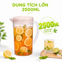 Ca Trong Nhựa 2500ML Hokori Có Nắp Chịu Nhiệt An Toàn Thực Phẩm Đựng Nước Trà Nước Ép Tiện Lợi GD370 5