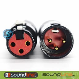 Jack rắc canon, xlr hàn dây , cắm micro, chân đồng SOUNDLINE ( Giá 1 cái ) 2