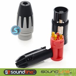 Jack rắc canon, xlr hàn dây , cắm micro, chân đồng SOUNDLINE ( Giá 1 cái ) 3