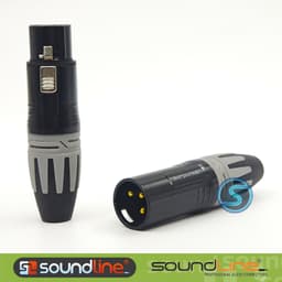 Jack rắc canon, xlr hàn dây , cắm micro, chân đồng SOUNDLINE ( Giá 1 cái ) 1