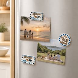 Miếng hít tủ lạnh khảm trai handmade 7COOKS, Magnet trang trí, ghi chú, tạo điểm nhấn cho tủ lạnh 5