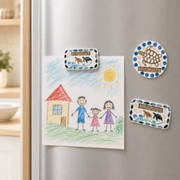 Miếng hít tủ lạnh khảm trai handmade 7COOKS, Magnet trang trí, ghi chú, tạo điểm nhấn cho tủ lạnh 7