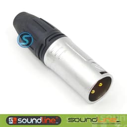 Jack rắc canon, xlr hàn dây MICRO, cắm microphone, đồng SOUNDLINE. Thân mạ Chrome đẹp ( Giá 1 cái ) 3