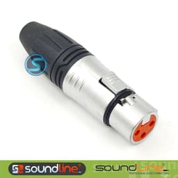 Jack rắc canon, xlr hàn dây MICRO, cắm microphone, đồng SOUNDLINE. Thân mạ Chrome đẹp ( Giá 1 cái ) 4