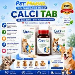 Viên canxi cho chó, mèo con, chó, mèo mang thai và nuôi con giúp xương chắc, răng khỏe Calci tab VIMEDIM lọ 50 viên 1