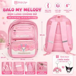 Balo học sinh chống gù cho bé cấp 1 và 2 in hình 3D siêu nhẹ chống thấm 3