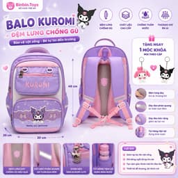 Balo học sinh chống gù cho bé cấp 1 và 2 in hình 3D siêu nhẹ chống thấm 2