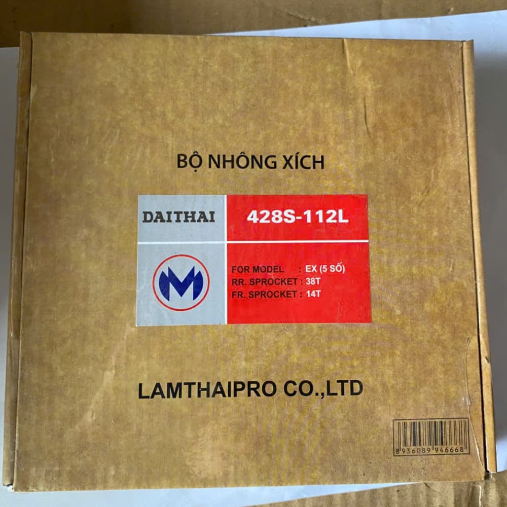 Bộ Nhông Sên Dĩa Daithai Cho Exciter 135 5 Số (14T x 38T) - Nhông Xích Thái Lan Hàng Chính Hãng