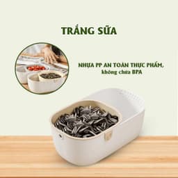 Hộp Đựng Đồ Ăn Vặt 2 Tầng ,Khay Rổ Nhựa Đựng Hoa Quả, Bánh Kẹo Đồ ăn Nhẹ 2 Tầng Sạch Sẽ,Tiện Lợi 5