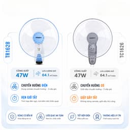 Quạt treo tường 2 dây Senko TC1626 3 cánh gió mạnh công suất 47W chính hãng bảo hành 24 tháng 2