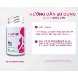 5MTHF HỖ TRỢ  Chống lại dị tật ống thần kinh thai nhi Giúp ổn định thai nhi, giảm dọa sảy thai 4