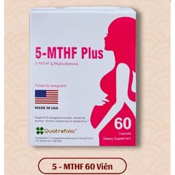 5 MTHF Plus 60v [CHÍNH HÃNG] bổ trứng, tăng thụ thai, hỗ trợ vô sinh hiếm muộn 1