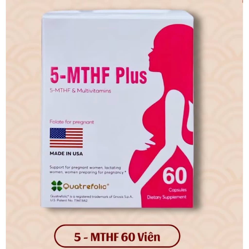 5 MTHF Plus 60v [CHÍNH HÃNG] bổ trứng, tăng thụ thai, hỗ trợ vô sinh hiếm muộn