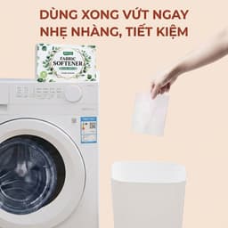 Giấy Xả Vải Dạng Tờ Hộp 40 Tờ FABRIC SOFTENER - Thơm, Mềm Phẳng Quần Áo, Dùng Cho Máy Giặt Và Sấy 7