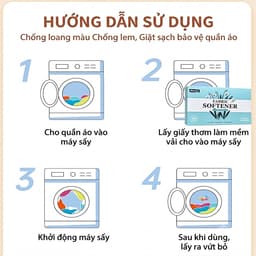 Giấy Xả Vải Dạng Tờ Hộp 40 Tờ FABRIC SOFTENER - Thơm, Mềm Phẳng Quần Áo, Dùng Cho Máy Giặt Và Sấy 6