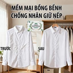Giấy Xả Vải Dạng Tờ Hộp 40 Tờ FABRIC SOFTENER - Thơm, Mềm Phẳng Quần Áo, Dùng Cho Máy Giặt Và Sấy 4