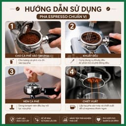 Tamper nén cà phê Espresso, đế inox 304, tay cầm gỗ chuẩn size 51,53,58mm (tặng cây đánh tơi cafe) chuyên nghiệp Mixmore 3