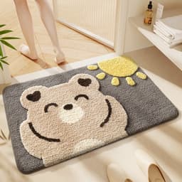 Thảm Trải Máy Giặt Lông Mềm Cao Cấp Chống Trượt, Thấm Hút Nước, Chống Bụi, Trang Trí Máy Giặt & Máy Sấy Dễ Thương 7