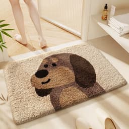 Thảm Trải Máy Giặt Lông Mềm Cao Cấp Chống Trượt, Thấm Hút Nước, Chống Bụi, Trang Trí Máy Giặt & Máy Sấy Dễ Thương 5