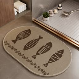 Thảm Chống Trượt Đa Năng Hình Thú Dễ Thương, Thảm Lau Chân Trang Trí Phòng Tắm Nhà Bếp Phòng Ngủ 2