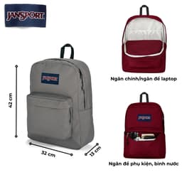 Balo chính hãng Jansport (USA) SuperBreak Plus, có ngăn laptop, độ bền cao, bảo hành 1 năm, JS0A4QUE 2