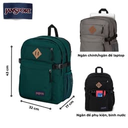 Balo chính hãng Jansport (USA) Main Campus 32L có ngăn đựng laptop, bảo hành 1 năm, bền bỉ, JS0A4QUL 2