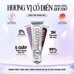 Combo 2 tuýp Kem đánh răng Marvis - Hỗ trợ làm trắng răng 5