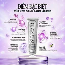 Combo 2 tuýp Kem đánh răng Marvis - Hỗ trợ làm trắng răng 4