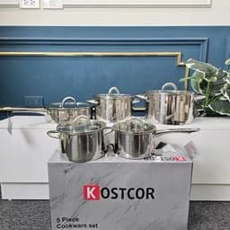 bộ nồi Đức Kostcor Chính Hãng. Inox cao cấp, đáy từ 5 lớp 2