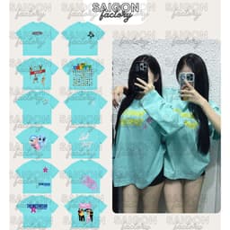 [MỞ BÁN] Áo Thun Unisex Graphic Xanh Mint Streetwear Chất Vải Dày Dặn Đứng Form - Chất Vải Cotton 2 Chiều 1