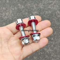 Ốc Bắt Chân Phuộc  Inox 304 Kèm Tán & Long Đền Đỏ Takegaw Gắn Xe Ga Ab, Vario Click, Vision, Lead, Sh Mode, PCX, SH 9