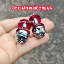 Ốc Bắt Chân Phuộc  Inox 304 Kèm Tán & Long Đền Đỏ Takegaw Gắn Xe Ga Ab, Vario Click, Vision, Lead, Sh Mode, PCX, SH 4