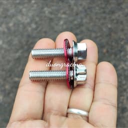 Ốc Bắt Chân Phuộc  Inox 304 Kèm Tán & Long Đền Đỏ Takegaw Gắn Xe Ga Ab, Vario Click, Vision, Lead, Sh Mode, PCX, SH 8