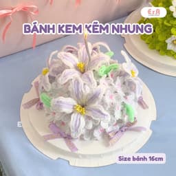 [Tự làm/LÀM SẴN] Set làm BÁNH KEM hoa kẽm nhung handmade, làm quà kỷ niệm quà tặng người yêu 20/10 sinh nhật - Erashop 1