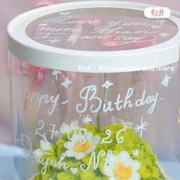 [Tự làm/LÀM SẴN] Set làm BÁNH KEM hoa kẽm nhung handmade, làm quà kỷ niệm quà tặng người yêu 20/10 sinh nhật - Erashop 3