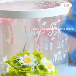 [Tự làm/LÀM SẴN] Set làm BÁNH KEM hoa kẽm nhung handmade, làm quà kỷ niệm quà tặng người yêu 20/10 sinh nhật - Erashop 4