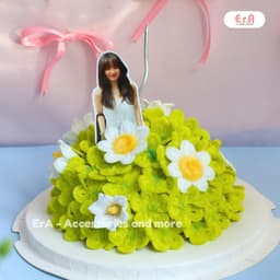 [Tự làm/LÀM SẴN] Set làm BÁNH KEM hoa kẽm nhung handmade, làm quà kỷ niệm quà tặng người yêu 20/10 sinh nhật - Erashop 7