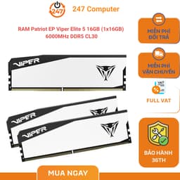 [NEW FULL VAT] Ram RAM Patriot EP Viper Elite 5 16GB (1x16GB) 6000MHz DDR5 White 1