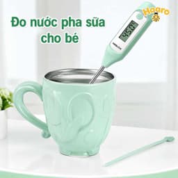 Nhiệt kế điện tử đo nước pha sữa cho bé Misuta đo nhiệt độ nước sữa và thức ăn 4