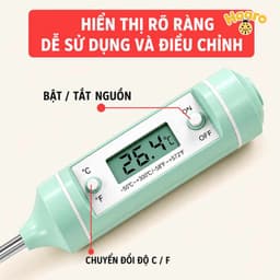 Nhiệt kế điện tử đo nước pha sữa cho bé Misuta đo nhiệt độ nước sữa và thức ăn 2