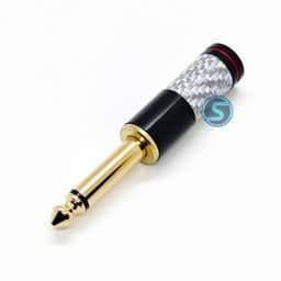 Jack rắc 6ly hàn dây SL ( 6.35mm ) mạ vỏ Cacbon 2