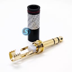 Jack rắc 6ly hàn dây SL ( 6.35mm ) mạ vỏ Cacbon 5