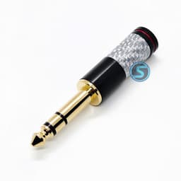 Jack rắc 6ly hàn dây SL ( 6.35mm ) mạ vỏ Cacbon 4