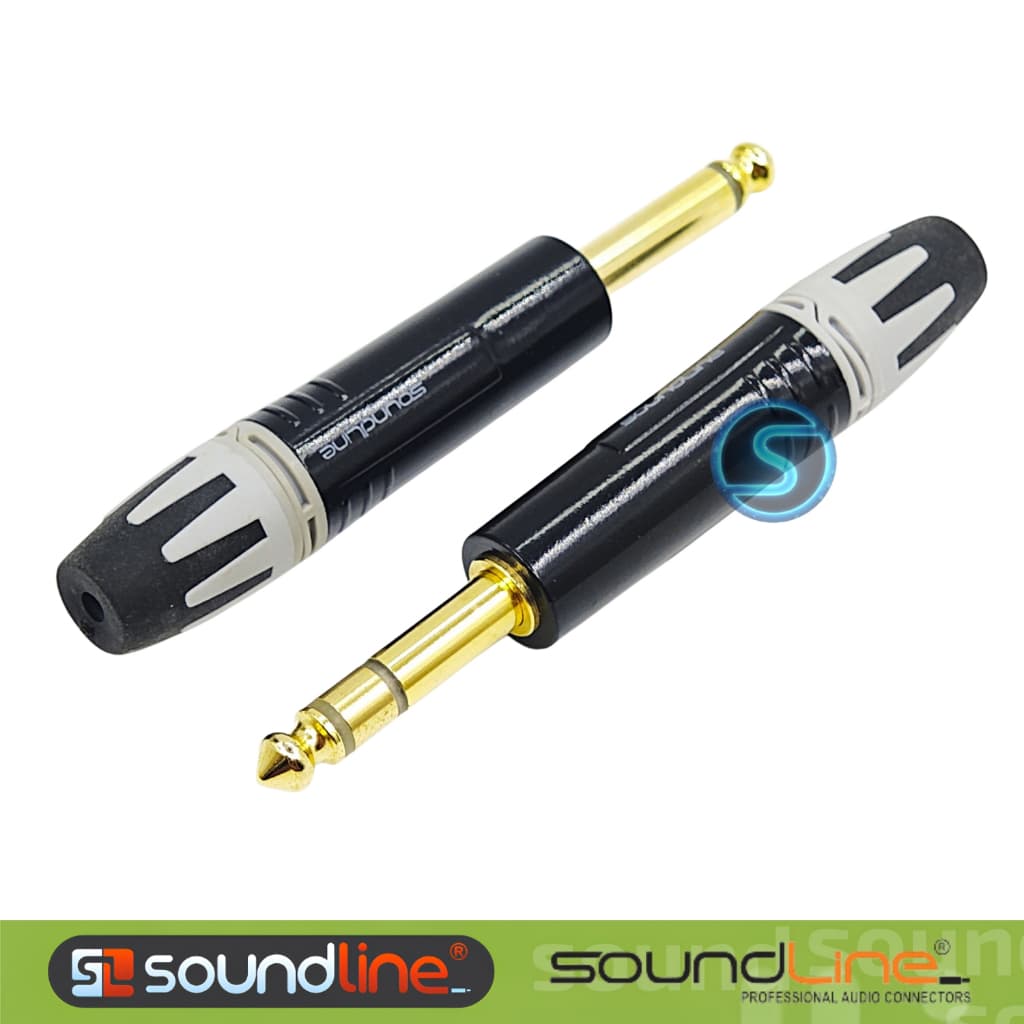 Jack 6ly SOUNDLINE chân đồng mạ vàng 24k, cắm microphone, hàn dây ( Giá 1 cái )