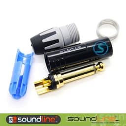 Jack 6ly SOUNDLINE chân đồng mạ vàng 24k, cắm microphone, hàn dây ( Giá 1 cái ) 4