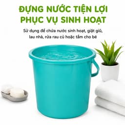 Xô Nhựa Không Nắp Chứa Nước Việt Nhật Nhựa PP Cao Cấp Bền Đẹp Chịu Lực Tốt Đa Dung Tích Tiện Lợi GD372 4