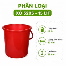 Xô Nhựa Không Nắp Chứa Nước Việt Nhật Nhựa PP Cao Cấp Bền Đẹp Chịu Lực Tốt Đa Dung Tích Tiện Lợi GD372 8
