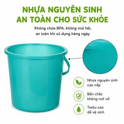 Xô Nhựa Không Nắp Chứa Nước Việt Nhật Nhựa PP Cao Cấp Bền Đẹp Chịu Lực Tốt Đa Dung Tích Tiện Lợi GD372 3